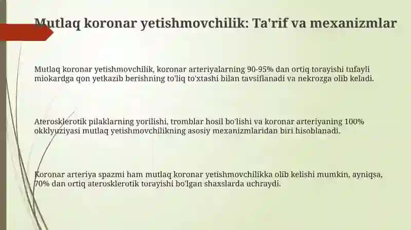 Mutlaq koronar yetishmovchilik 3