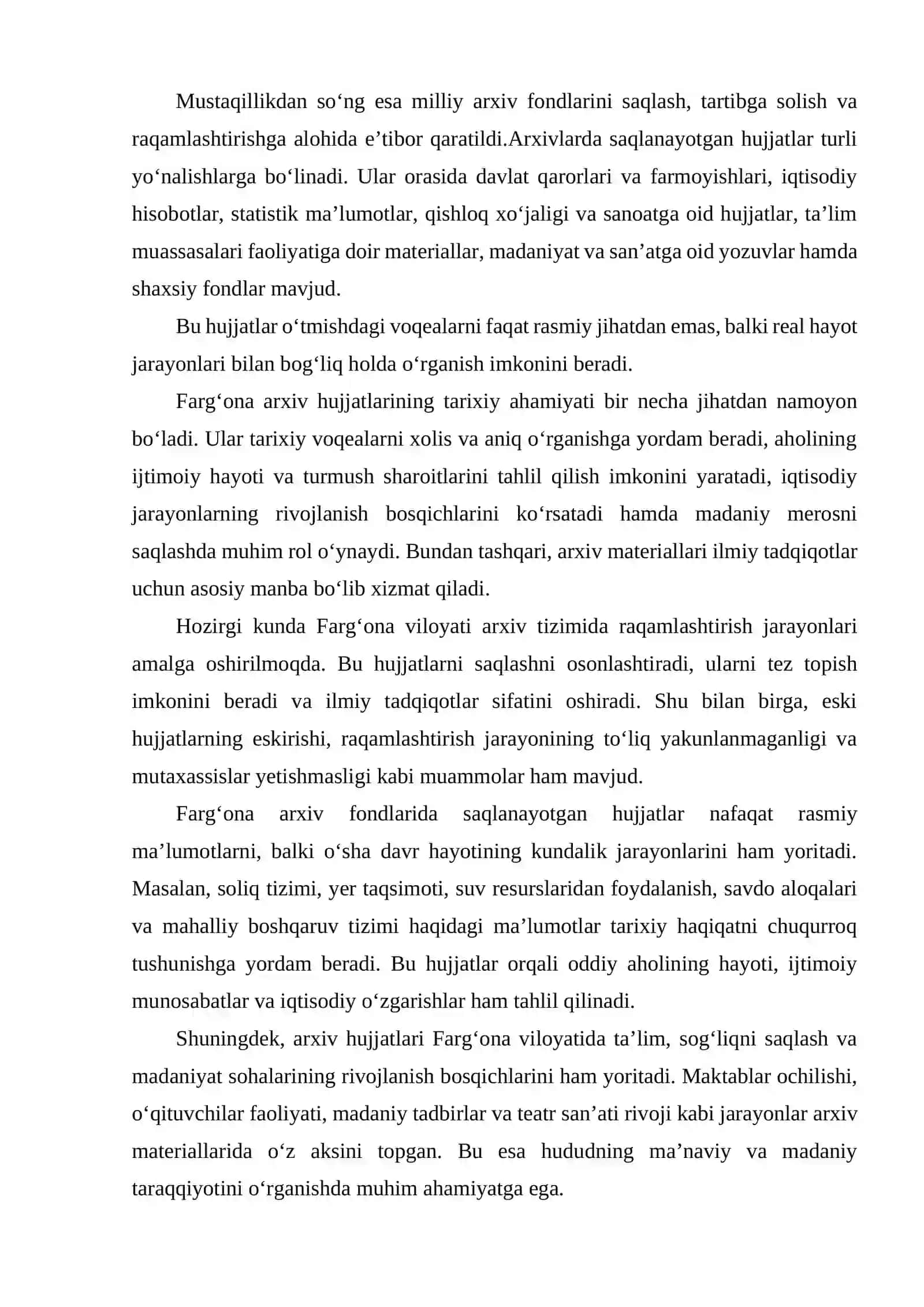 FARG‘ONA VILOYATI ARXIV HUJJATLARINING TARIXIY AHAMIYATI 3