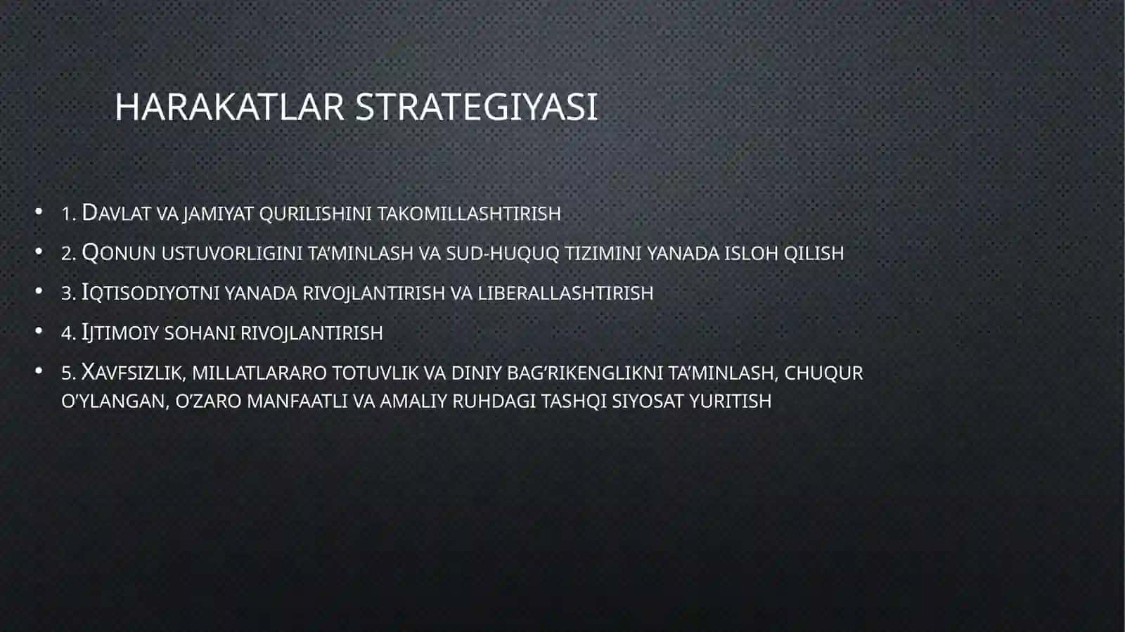 O’ZBEKISTONNING UZOQ MUDDATLI STRATEGIK RIVOJLANISHINING USTUVOR YO’NALISHLARI 3