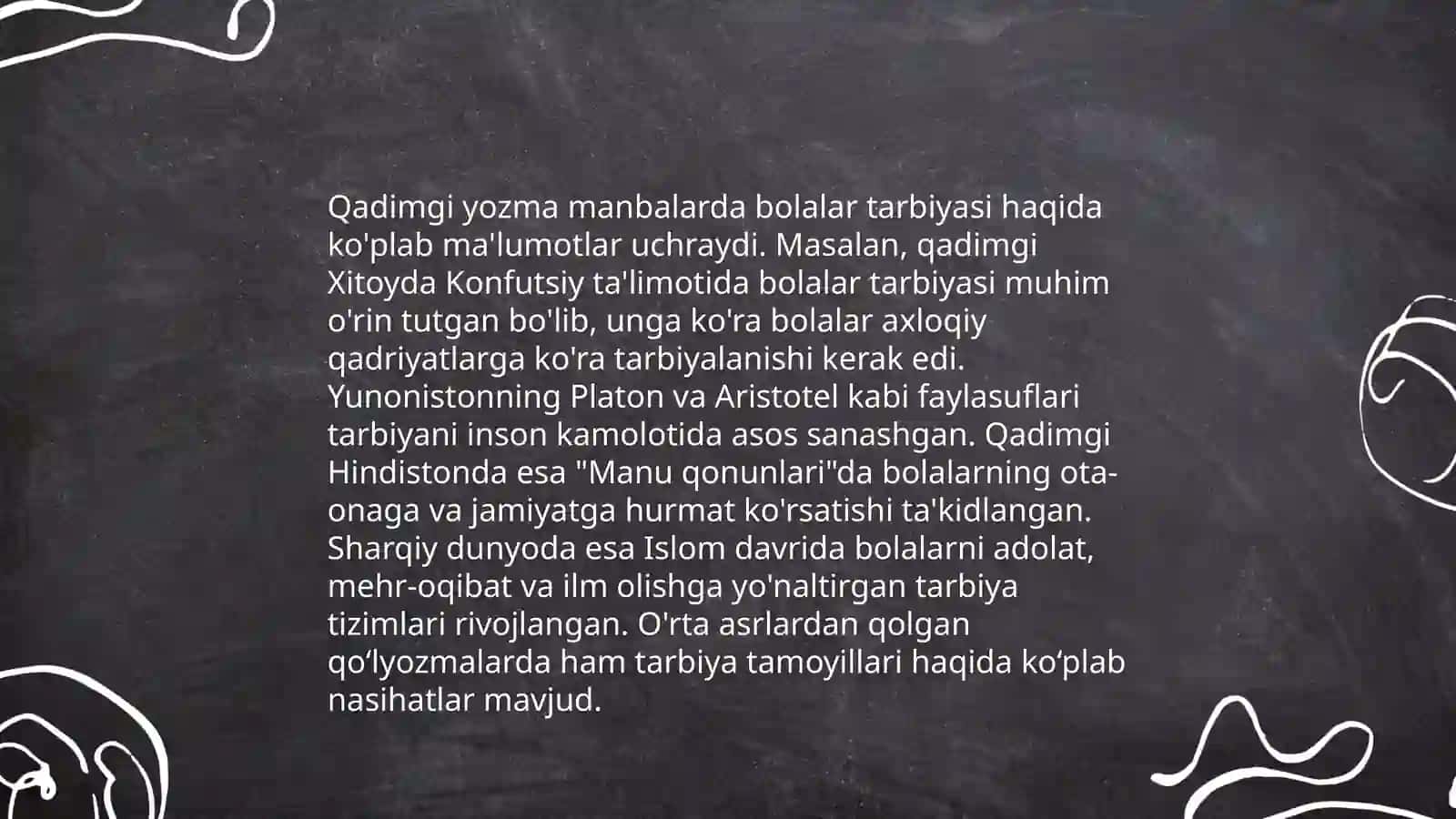 Eng qadimgi yozma manbalarda ta’lim-tarbiyaga oid fikrlar 3