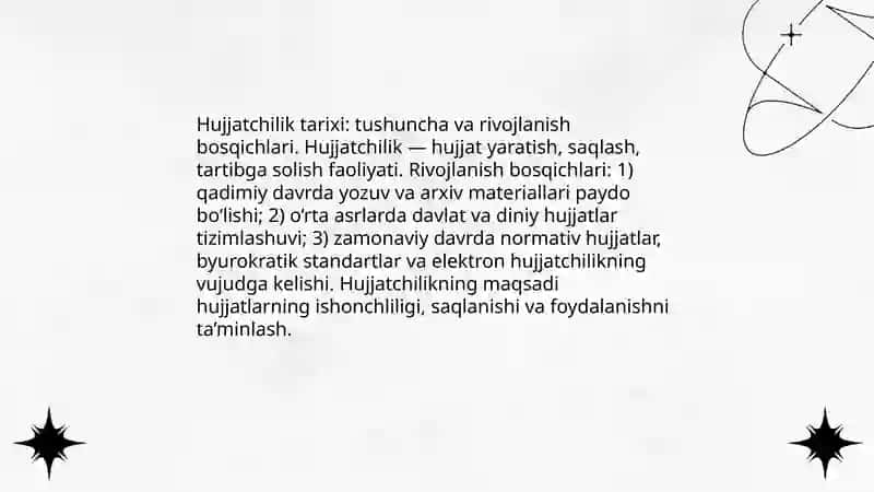 Hujjatchilik tarixi. Normativ(me'yoriy) hujjat tushunchasi 3