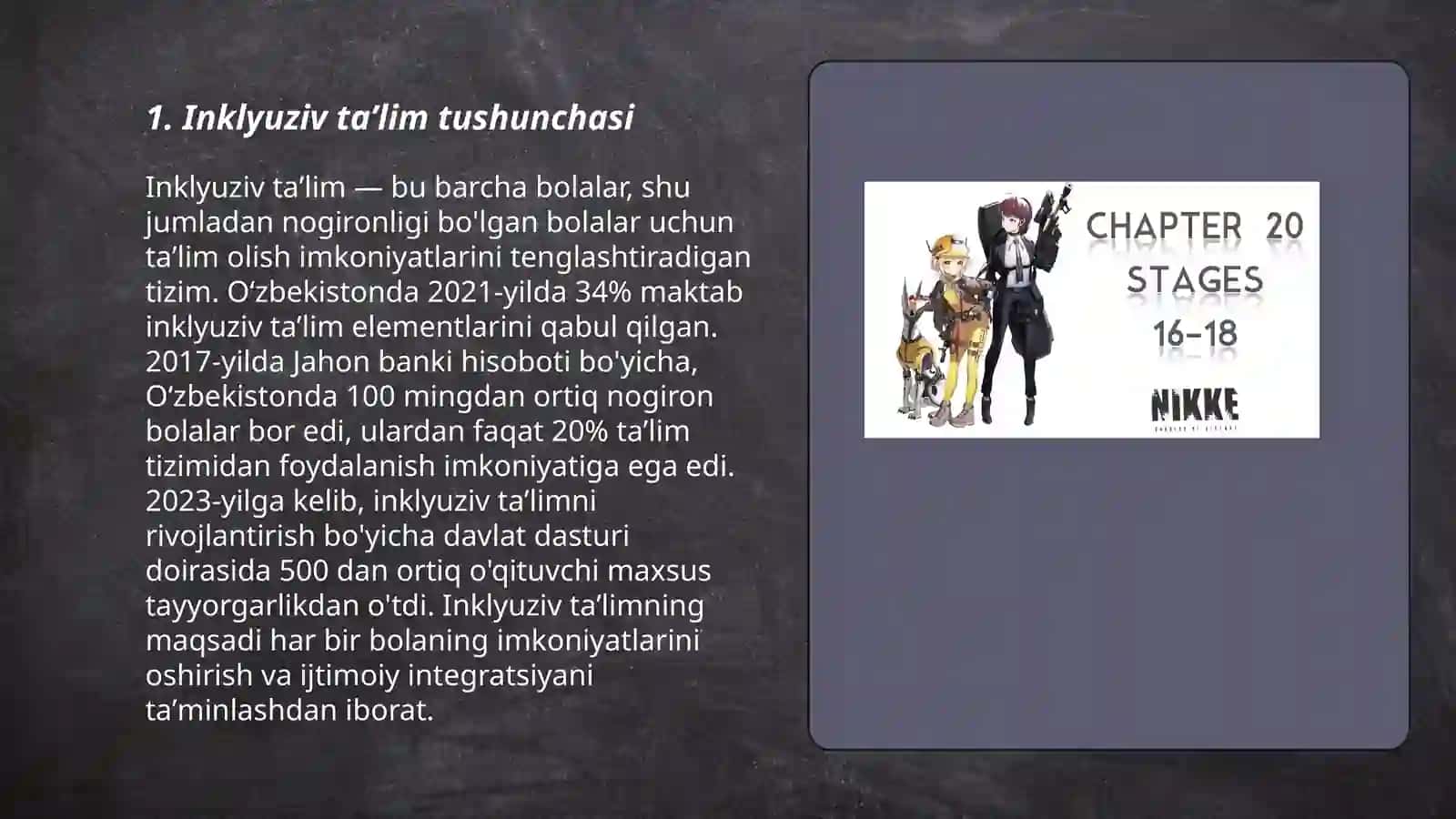 Inklyuziv taʼlimga jalb qilish bosqichlari 3