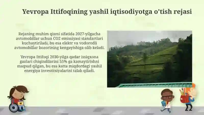 Yevropa Ittifoqining yashil iqtisodiyotga o'tish rejasi 3