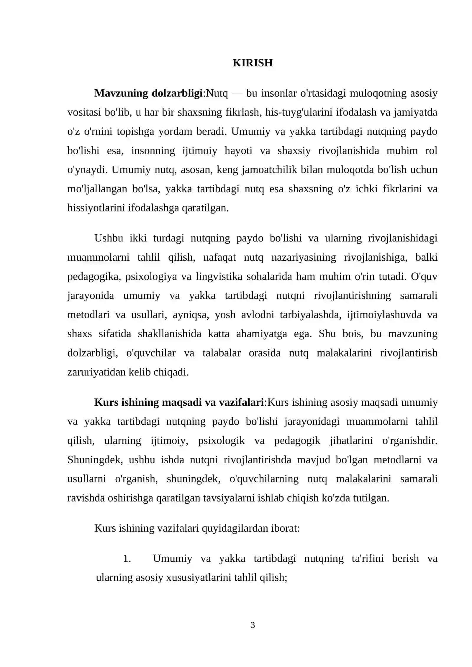 Umumiy va yakka tartibdagi nutqning paydo bo'lishidagi muammolar 3