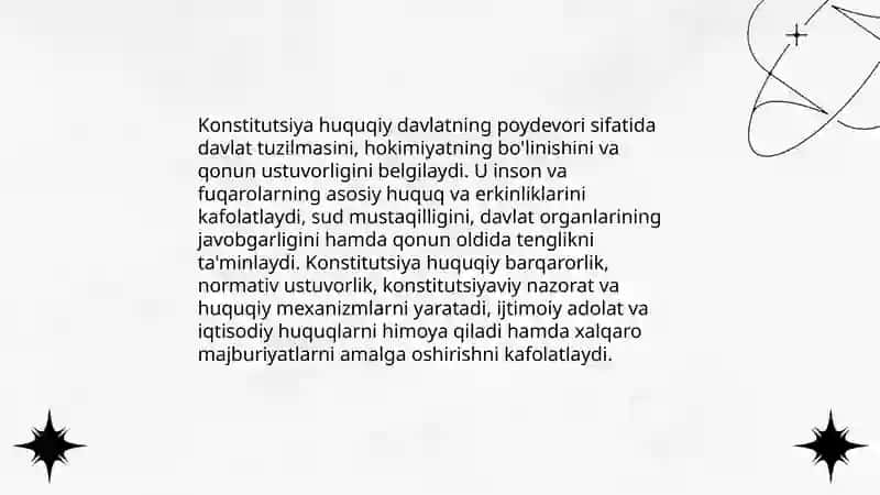 Konstitutsiya huquqiy davlat baxtiyor jamiyat poy devori 3