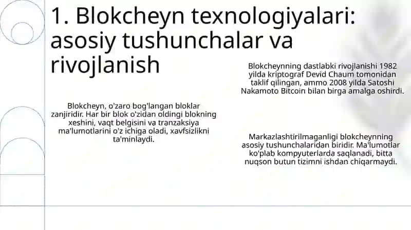 Blokcheyn texnologiyalarining iqtisodiyotda turgan o‘rni va ahamiyati 3