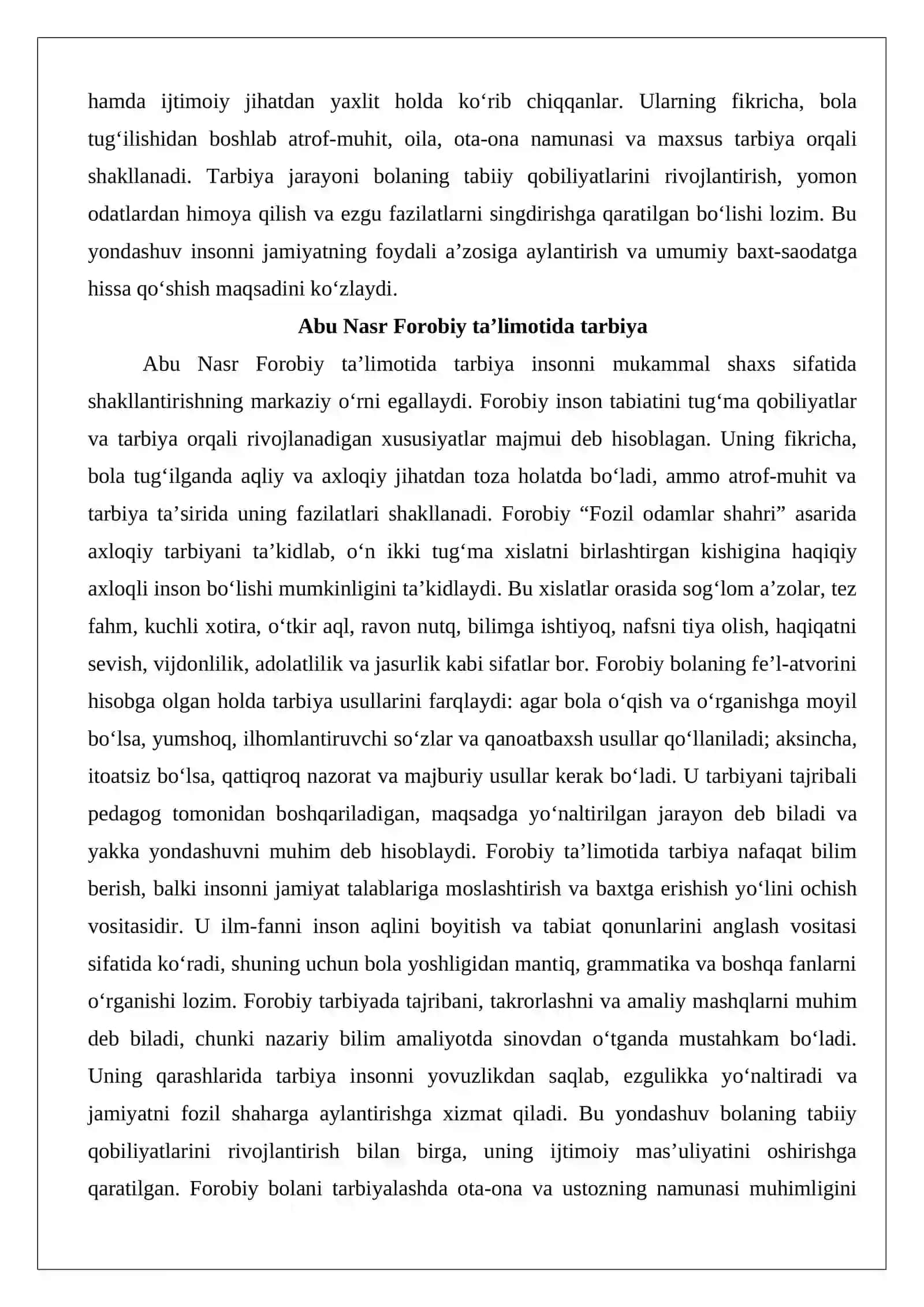 Bola tarbiyasida mutafakkirlar ta’limoti 3