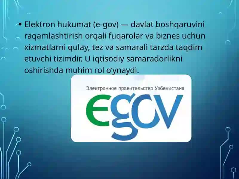Elektronhukumatning iqtisodiy samaradorligi 3
