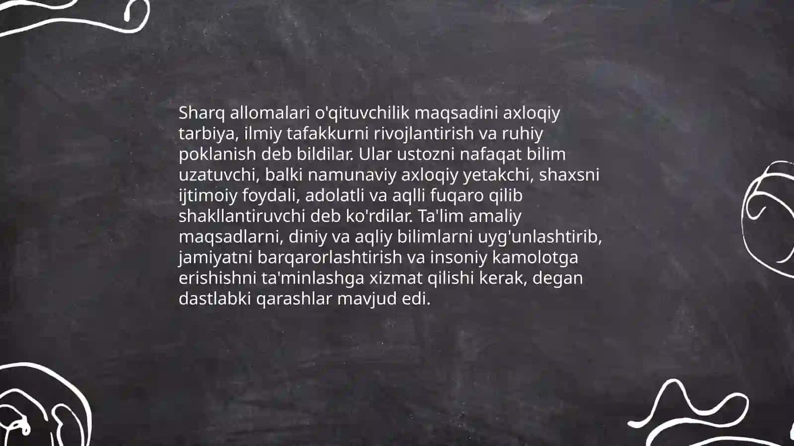 Sharq mamlakati allomalarining o'qituvchilik kasbiga oid ilk qarashlari 3