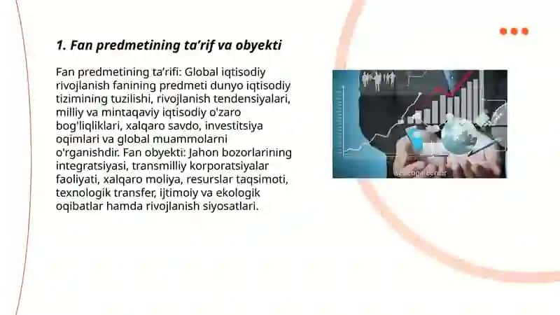 Global iqtisodiy rivojlanish fanining predmeti va vazifalari 3