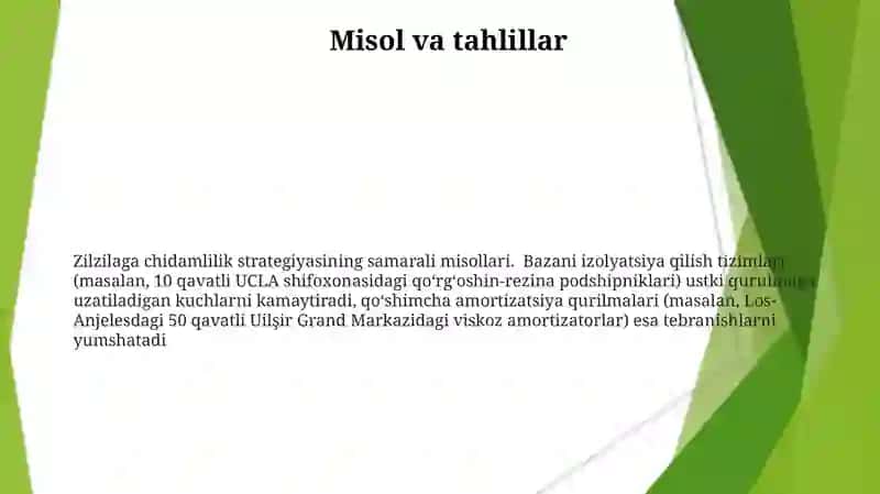 Maxsus inshootlar zilzilabardoshliligi masalalari 3