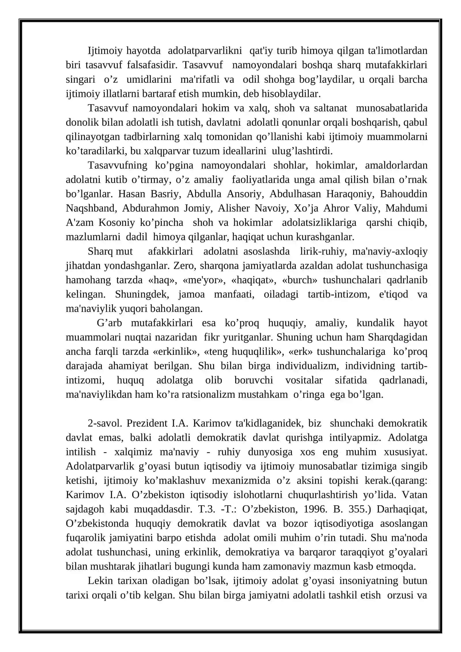 O'ZBEKISTONDA AMALGA OSHIRILAYOTGAN IJTIMOIY SIYOSATNING ASOSIY TA'MOYILLARI 3