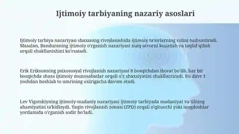 Ijtimoiy tarbiyaning nazariy asoslari 3
