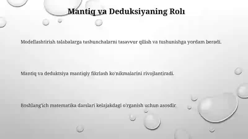 Boshlang'ich sinf matematika darslari 3