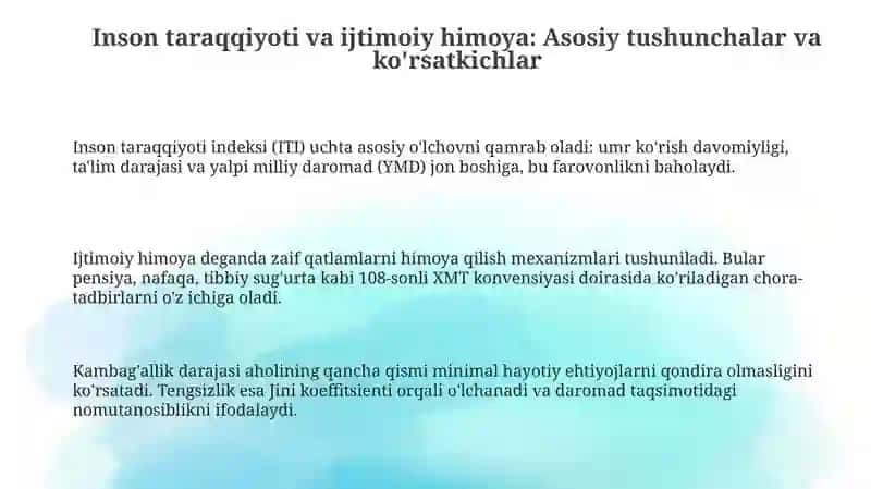 Inson taraqqiyotini ta'minlash va ijtimoiy xavfsizlik o‘rtasidagi bog‘liqlik masalalari 3