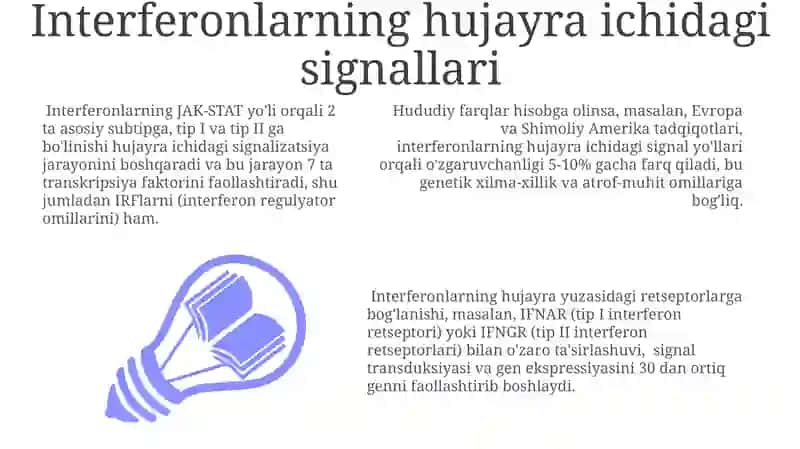 Interferon va Sitokin Sintezlanishi Tasir Mexanizimi 3