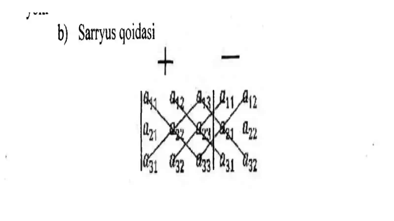 Determinant vauning xossalari 3
