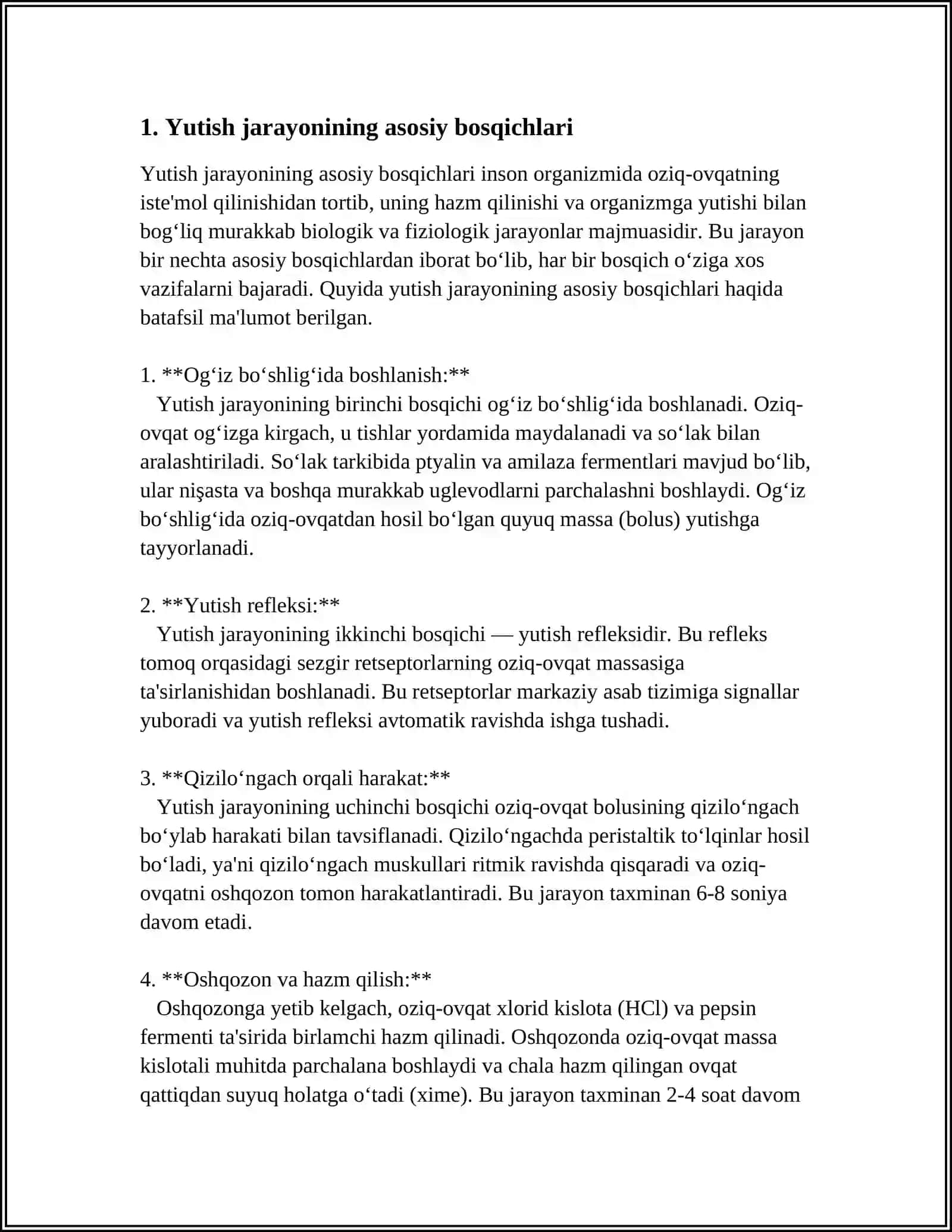 YUTISH JARAYONI: BOSQICHLARI, ISHTIROKCHI TUZILMALAR VA FIZIOLOGIYASI 3