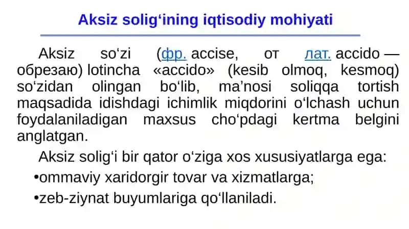 AKSIZ SOLIG‘I 3