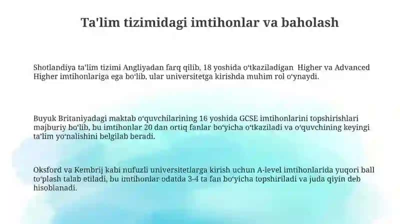 Buyuk Britaniya davlati haqida, qiziqarli faktlar va davlatdagi ta'lim tizimi 3