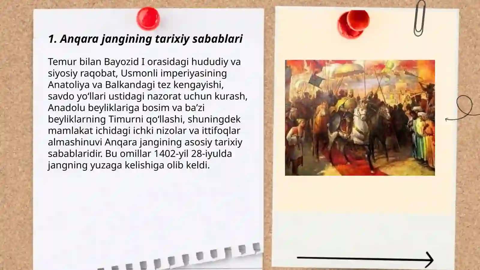 Oʻzbekiston tarixi 8sinf Anqara jangi 3