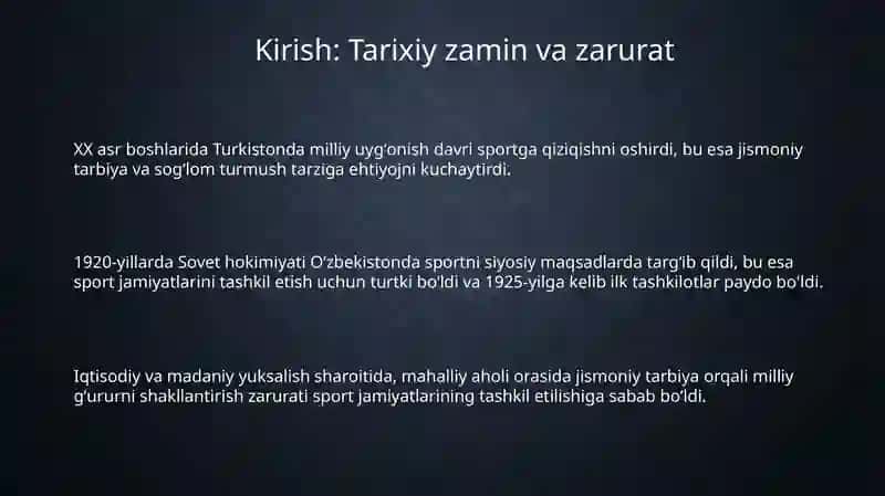 Oʻzbekistonda birinchi sport jamiyatlarining tashkil topishi 3