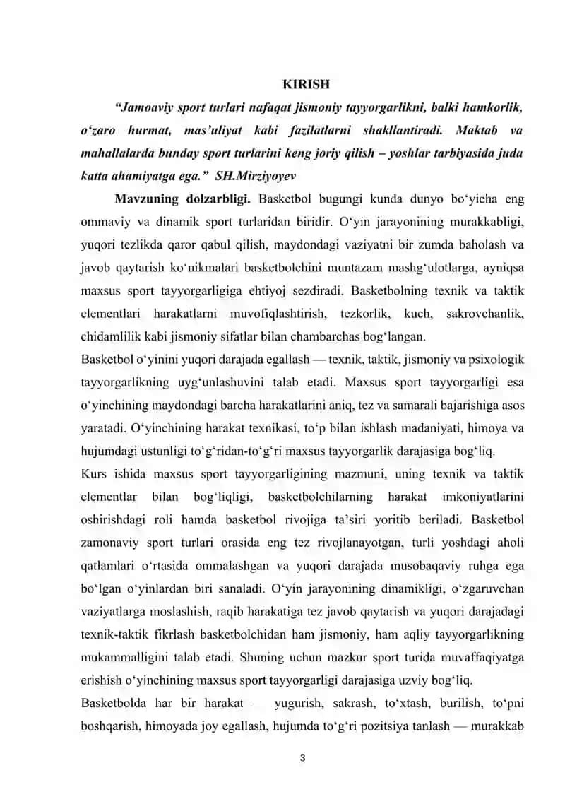 Basketbolni rivojlantirish uchun maxsus sport tayyorgarligining ahamiyati 3