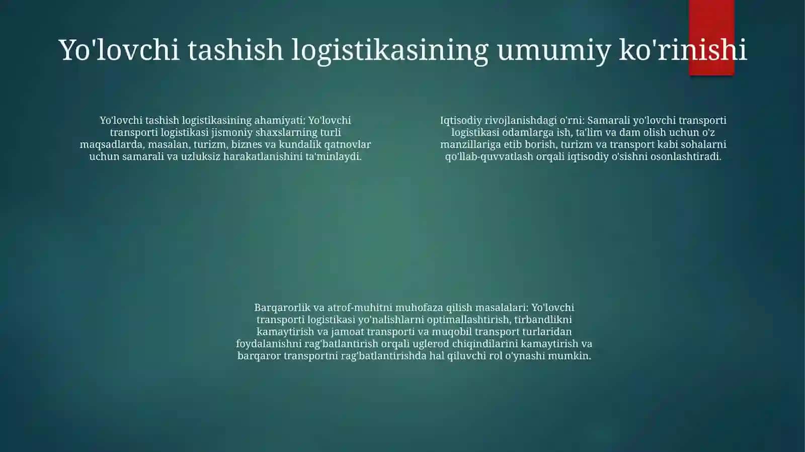 Kirish Logistika 3