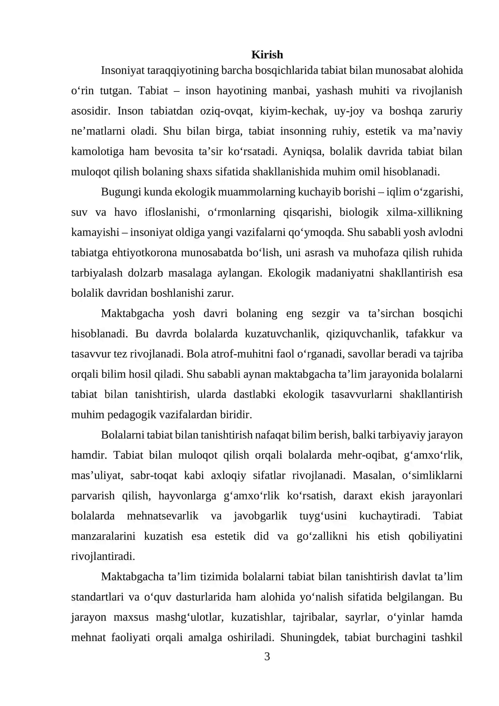 Bolalarni tabiat bilan tanishtirishning nazariy asoslari va amaliy vazifalari 3