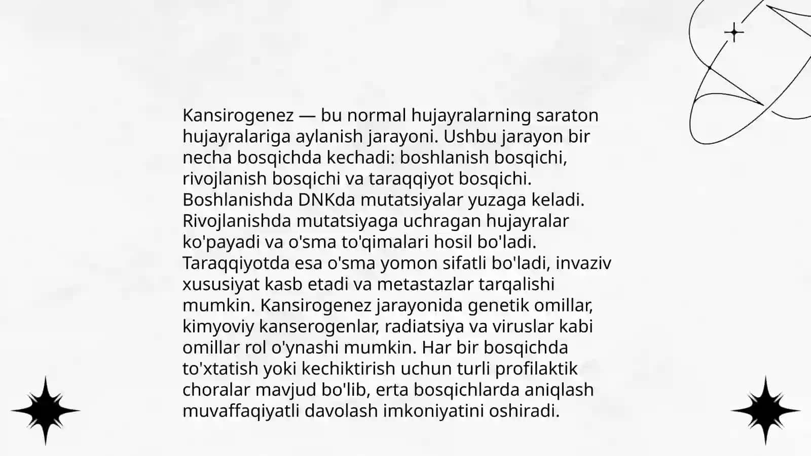 Patologik fiziologiya fanidan Kanserogenez 3