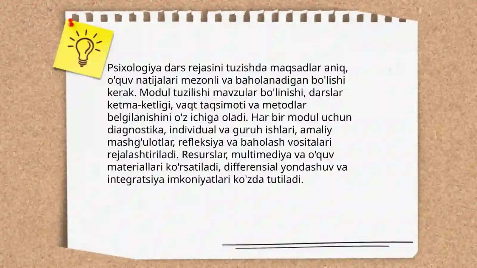 Psixologiya fanlaridan o'quv mashg'ulotlarini tashkil etish 3