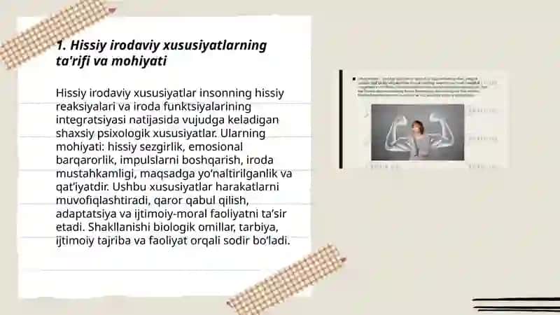 Hissiy irodaviy xususiyatlar 3