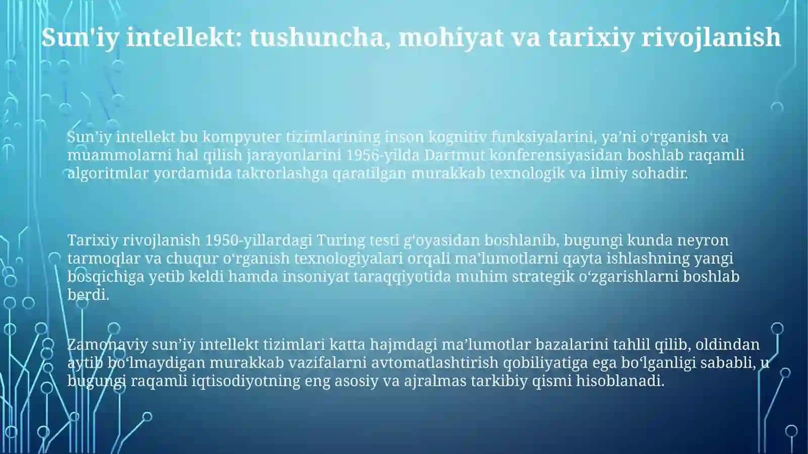 Suniy intellekt ni joriy qilish davrtalabi 3