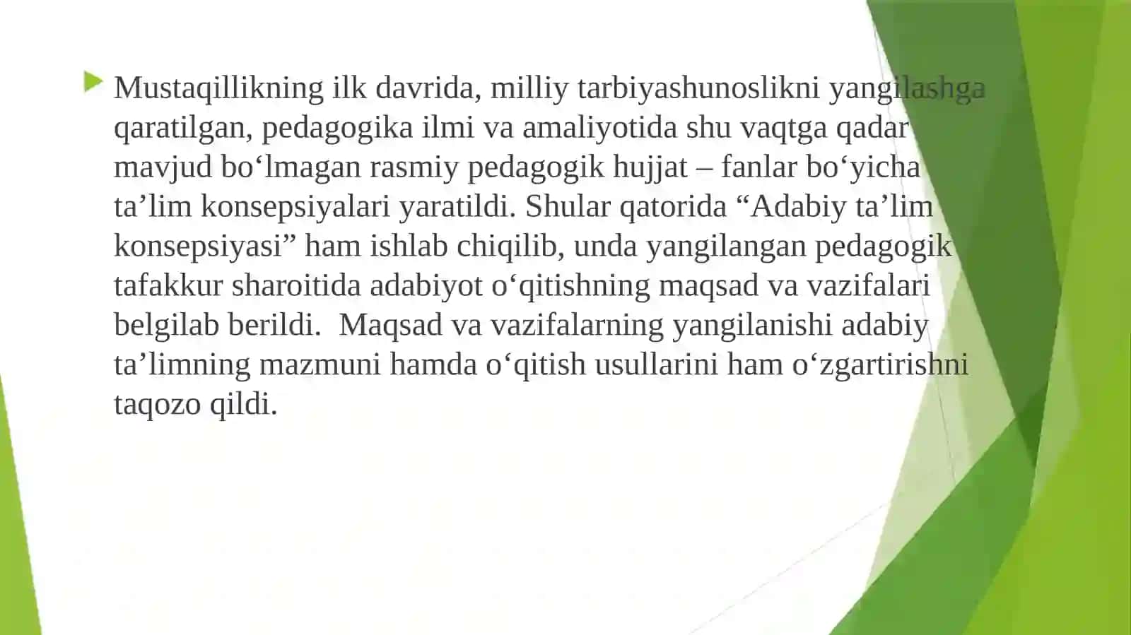 AMALDAGI “ADABIYOT” DARSLIKLARI HOLATINI OʻRGANIB CHIQISH 3