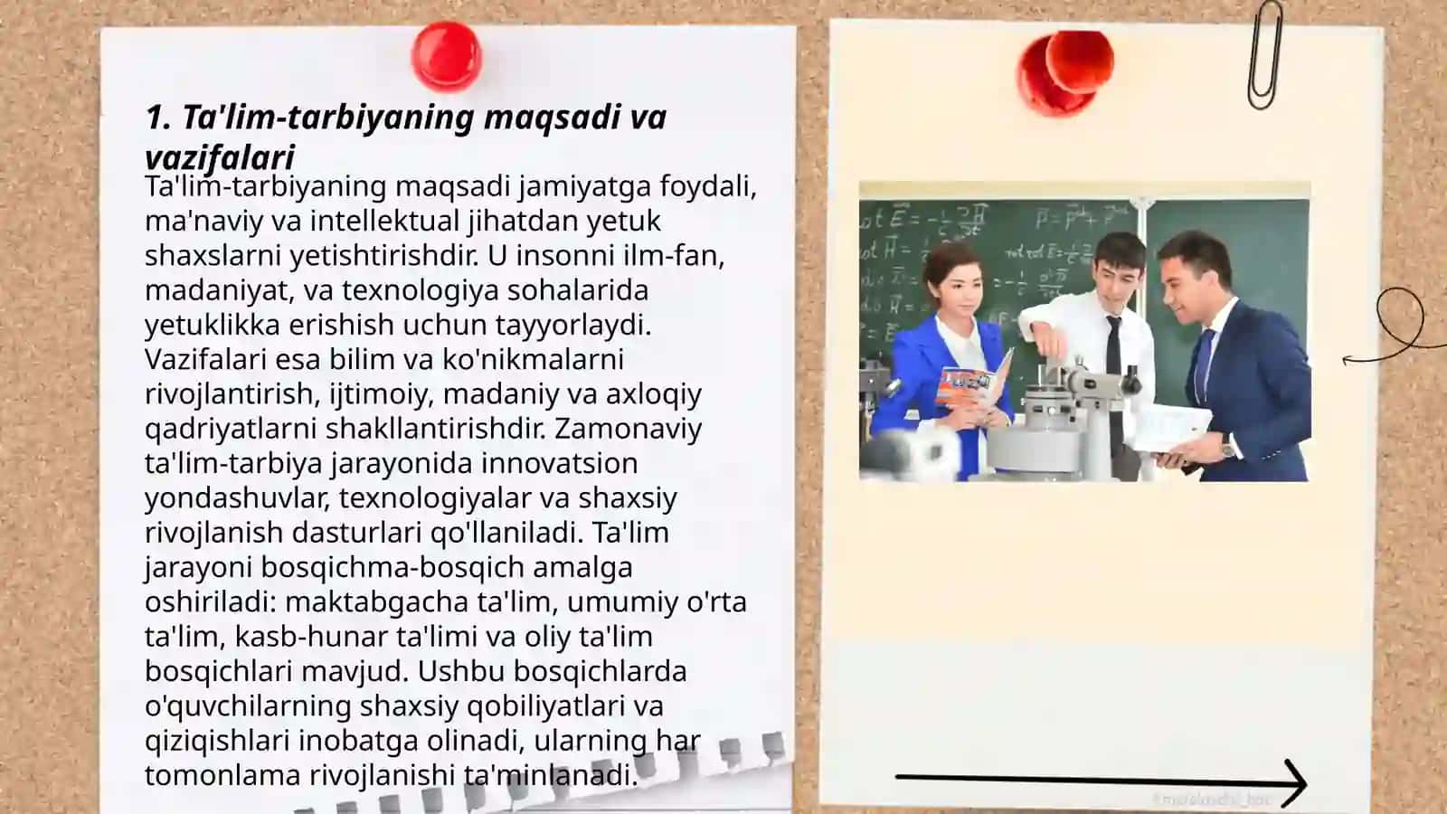 Oʻzbekiston Maktablarida Ta'lim Tarbiyani Takomillashtirish Zarurati 3