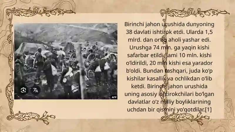 Birinji Jahon urushining Turkiston olkasiga tasiri va 1916 yil milliy ozodlik harakati 3