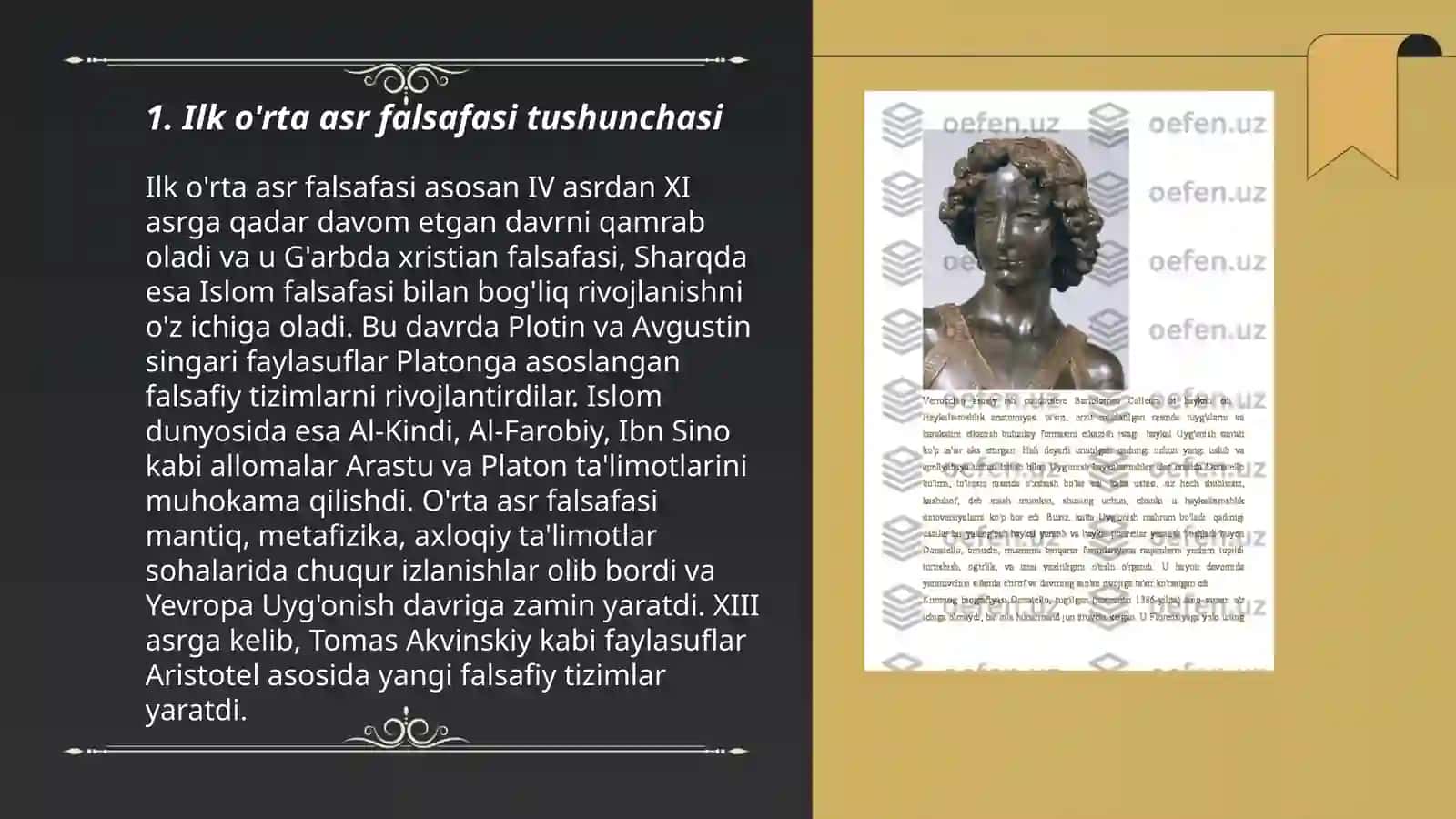 Ilk o'rta asr Sharq falsafasi va uyg'onish davri 3