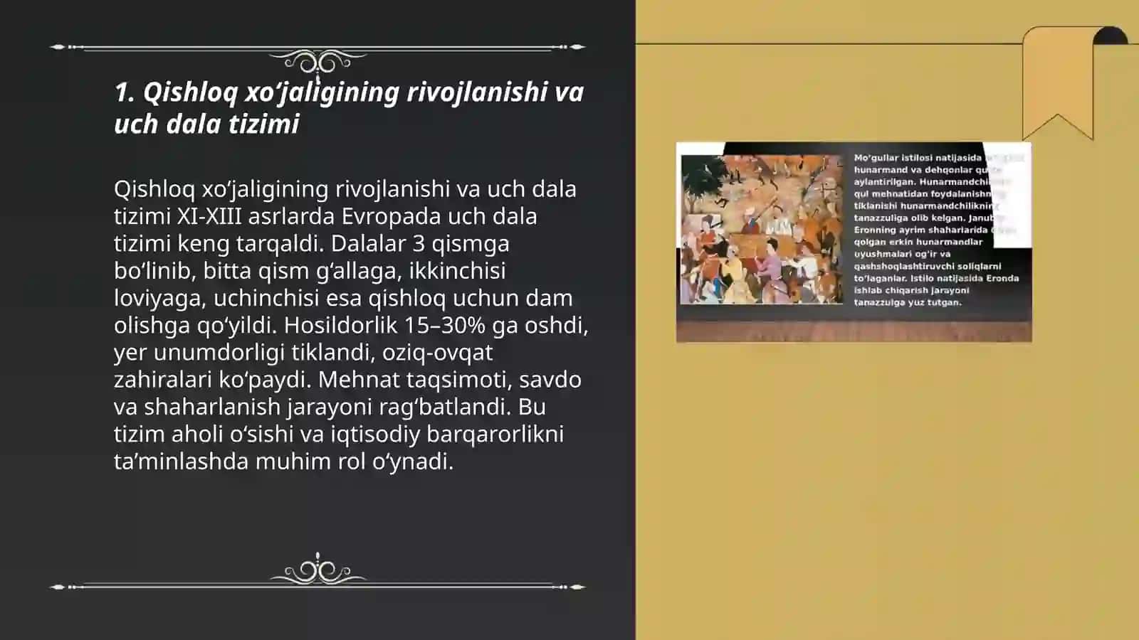 Rivojlangan o’rta asrlar taraqqiyoti va tanazzuli sabablari 3