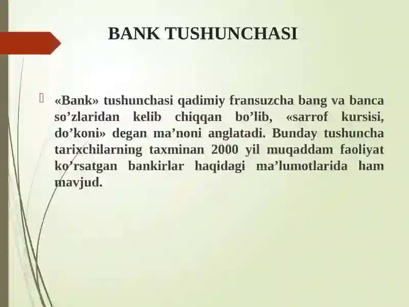 PUL-KREDIT SIYOSATI.BANK TIZIMI 3