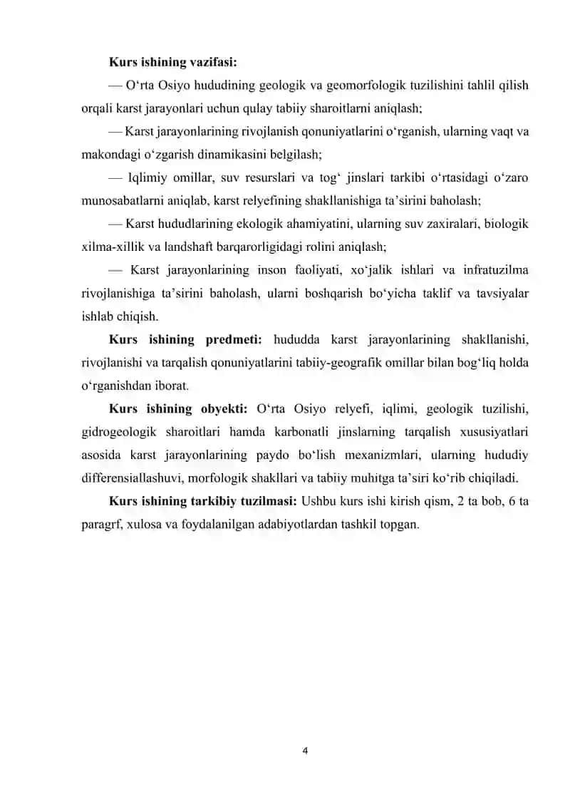 O‘RTA OSIYO TABIIY GEOGRAFIK O‘LKASIDA KARST JARAYONLARINING TARQALISHI VA QONUNIYATI 3