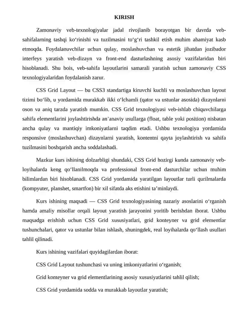CSS Grid yordamida layout yaratish 3