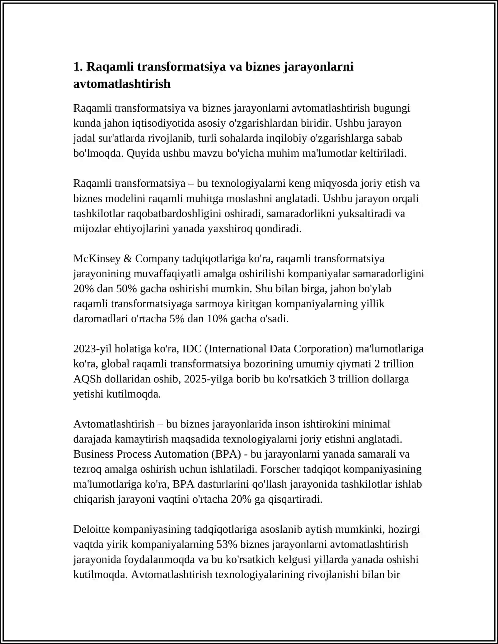 Raqamli transformatsiya va biznes jarayonlarni avtomatlashtirish 3