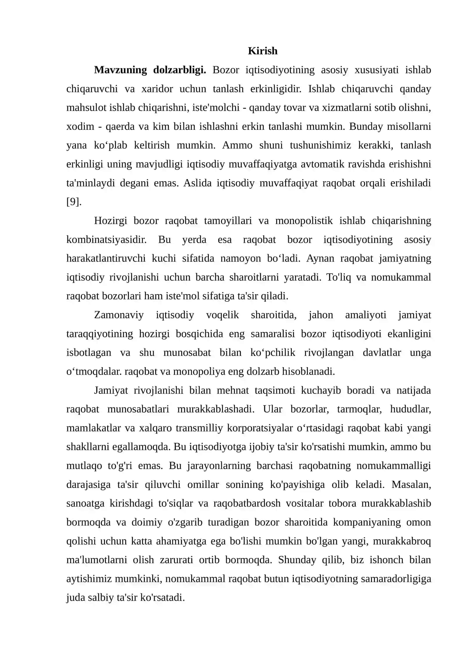 Monopol hokimiyat sharoitida narx belgilash va diversifikatsiyalash tamoyillari 3