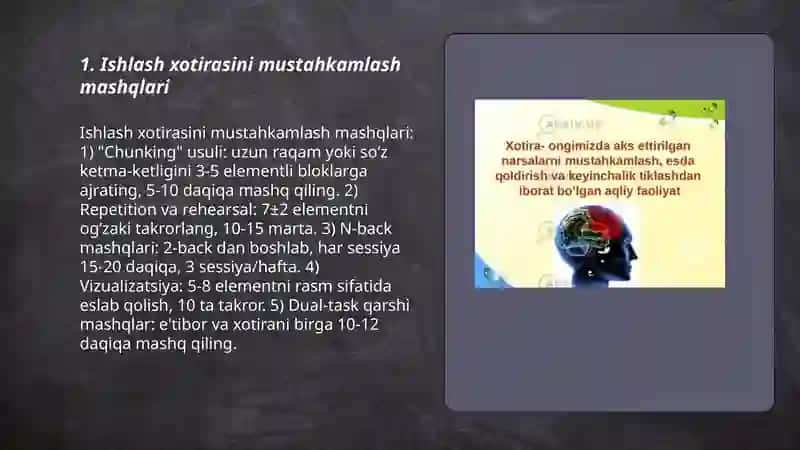Xotirani rivojlantiruvchi psixologik mashg‘ulotlar 3