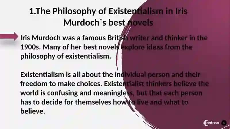 Iris Murdoch and the philosophy of existentialism in her best novels 3