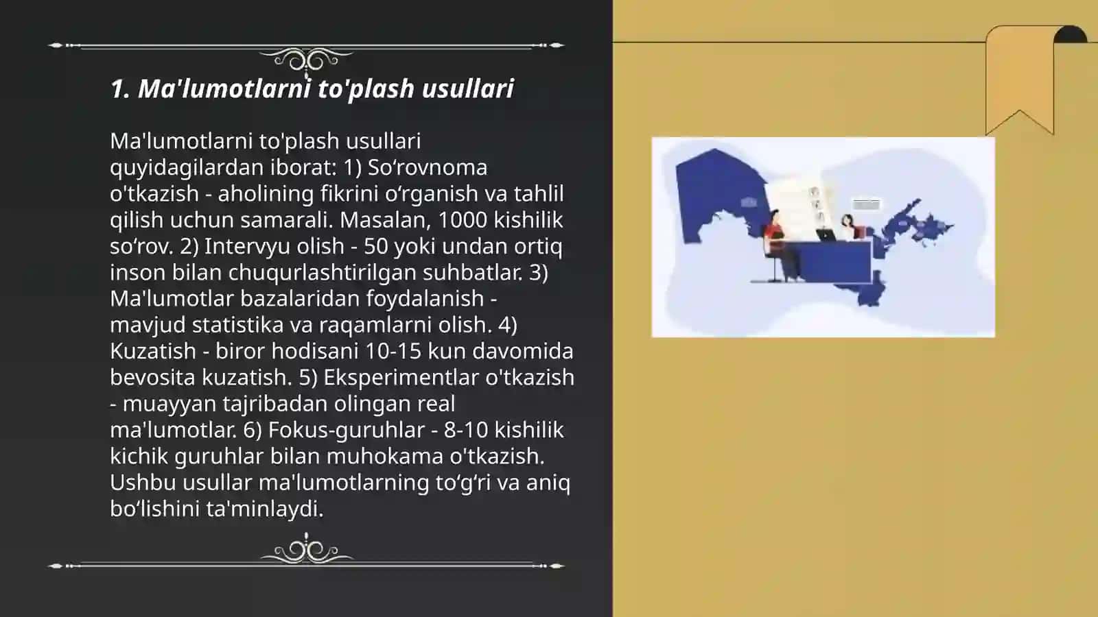 Birlamchi malumotlarni qayta ishlash va tahlil qilishni umumiy tamoyilii 3