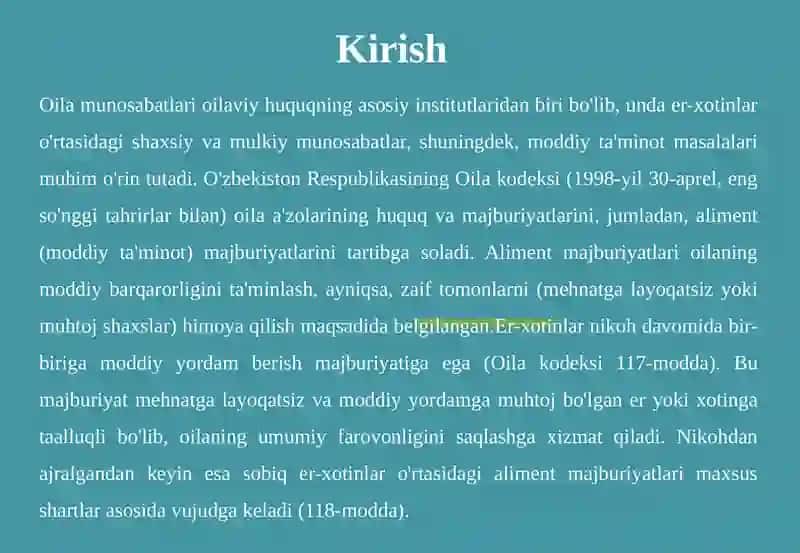 ER-XOTINLAR VA SOBIQ ER-XOTINLARNING ALIMENT MAJBURIYATLARI 3