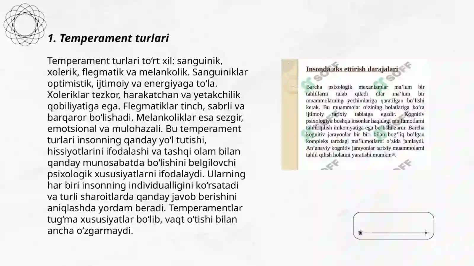 Psixalogiya: Temperament va xarakter. Qobilyat 3