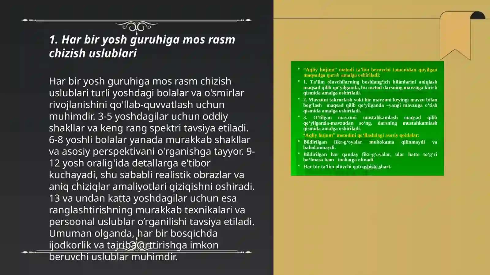 Turli yosh guruhlarda rasm mashgulotlarini tashkil etish 3