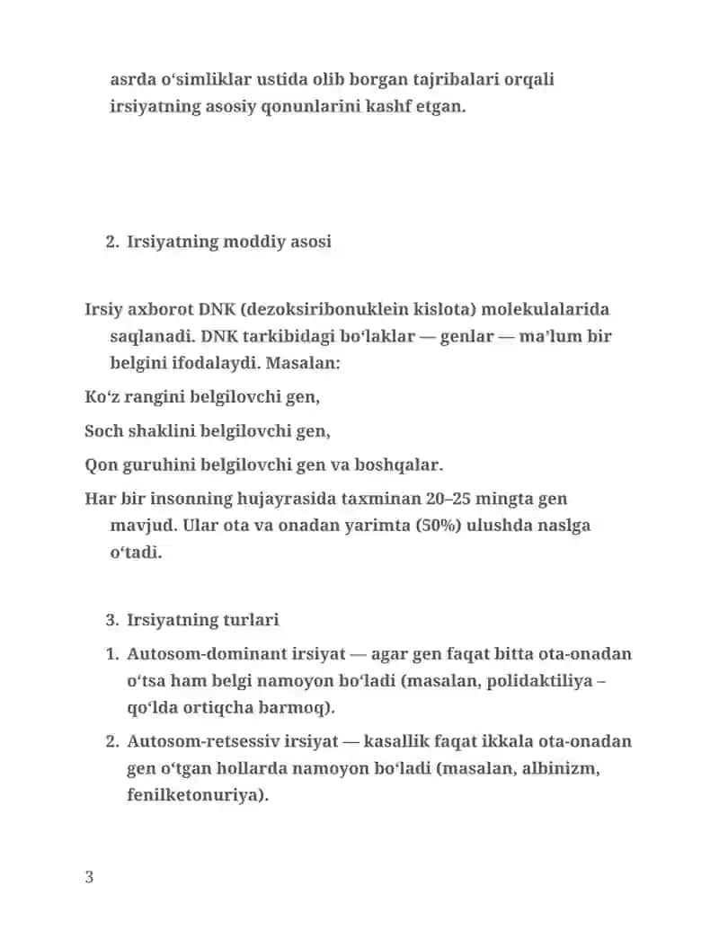 Yosh fizologiyasi va gigiyena fanidan MUSTAQIL TA’LIM 3